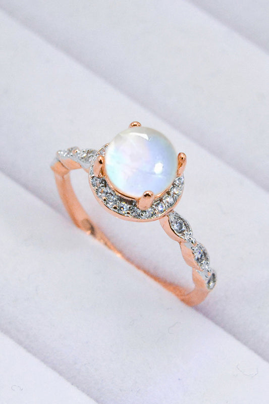 Round Moonstone Ring-Teresa&#39;s Fashionista LLC