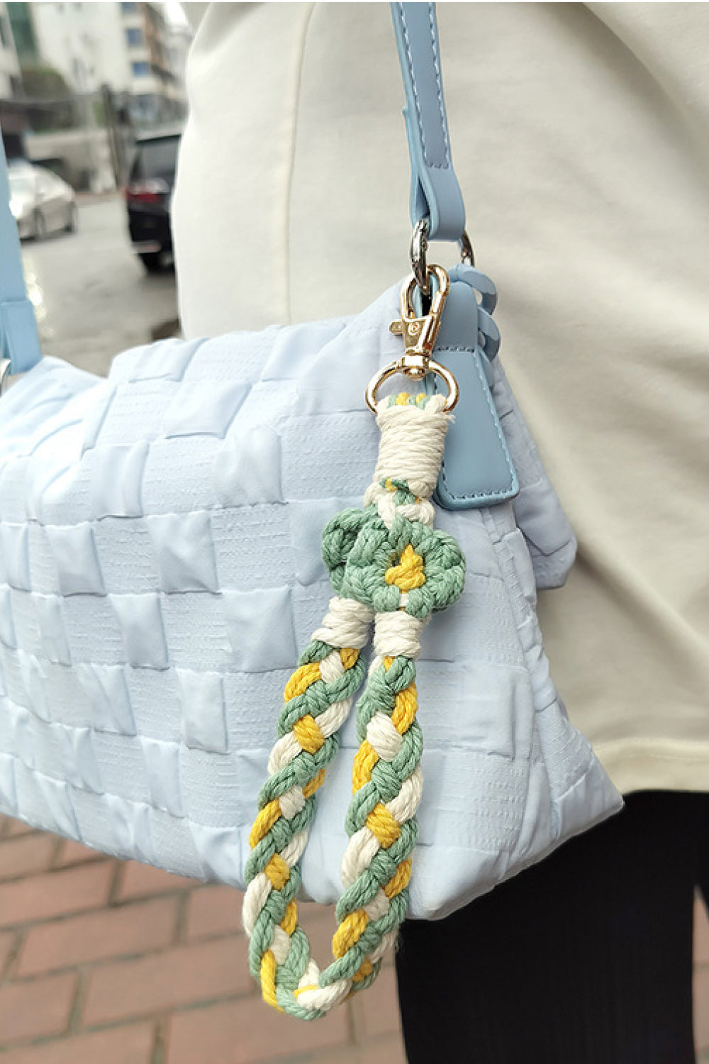 Floral Braided Wristlet Key Chain-Teresa&#39;s Fashionista LLC