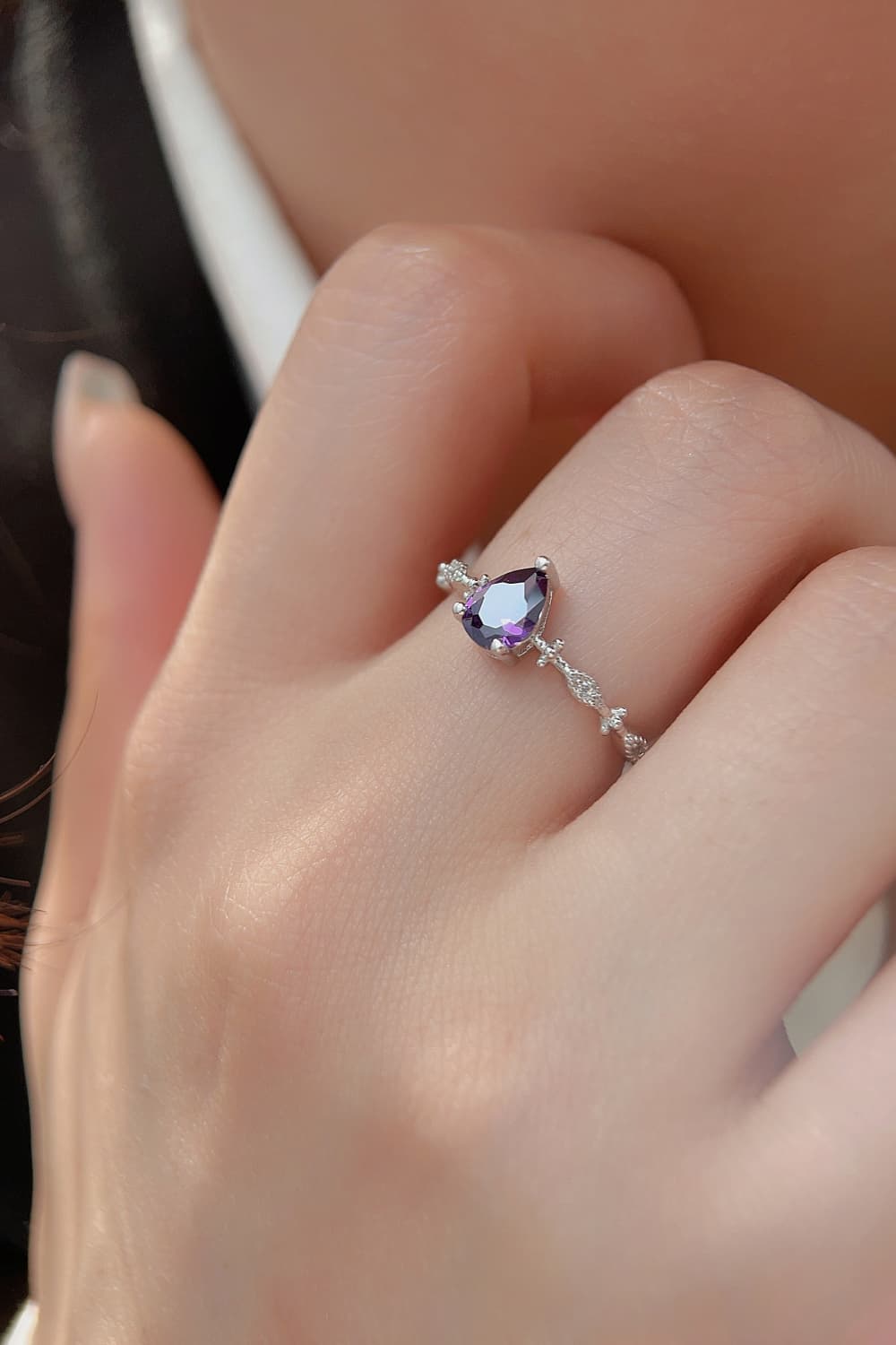 Amethyst 925 Sterling Silver Ring-Teresa&#39;s Fashionista LLC