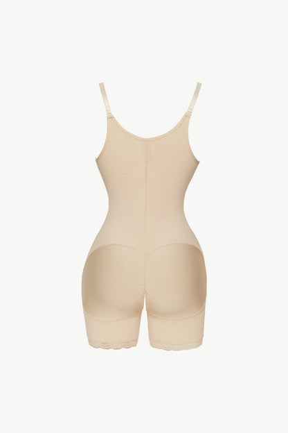 Full Size Side Zipper Under-Bust Shaping Bodysuit-Teresa&#39;s Fashionista LLC