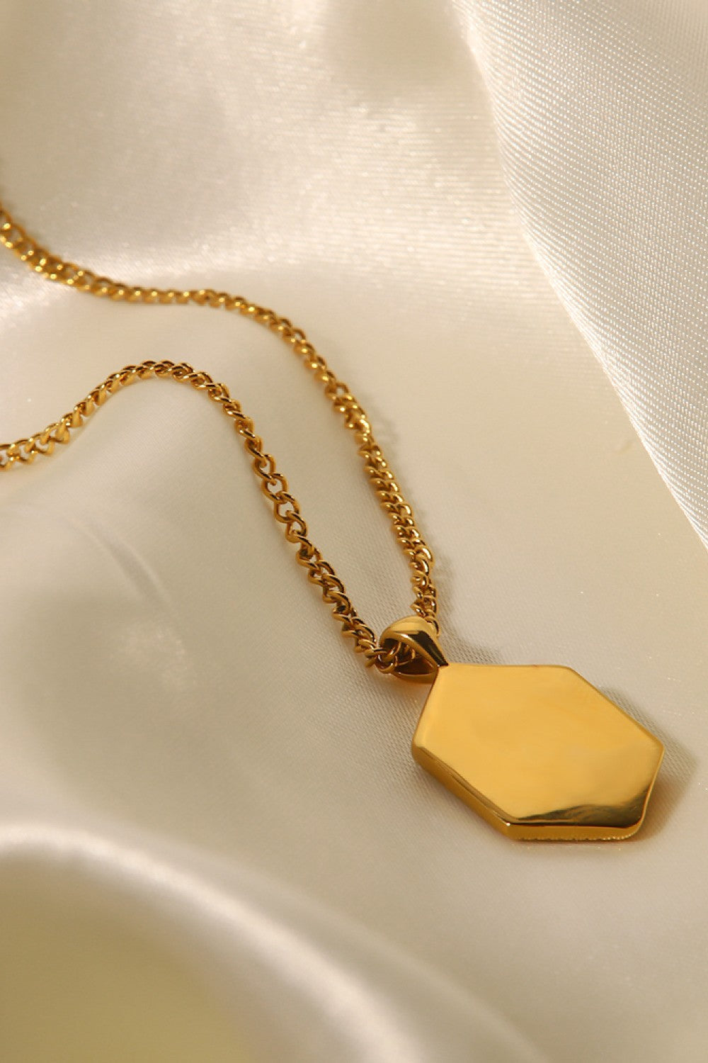 18K Gold Plated Snake Geometric Pendant Necklace-Teresa&#39;s Fashionista LLC