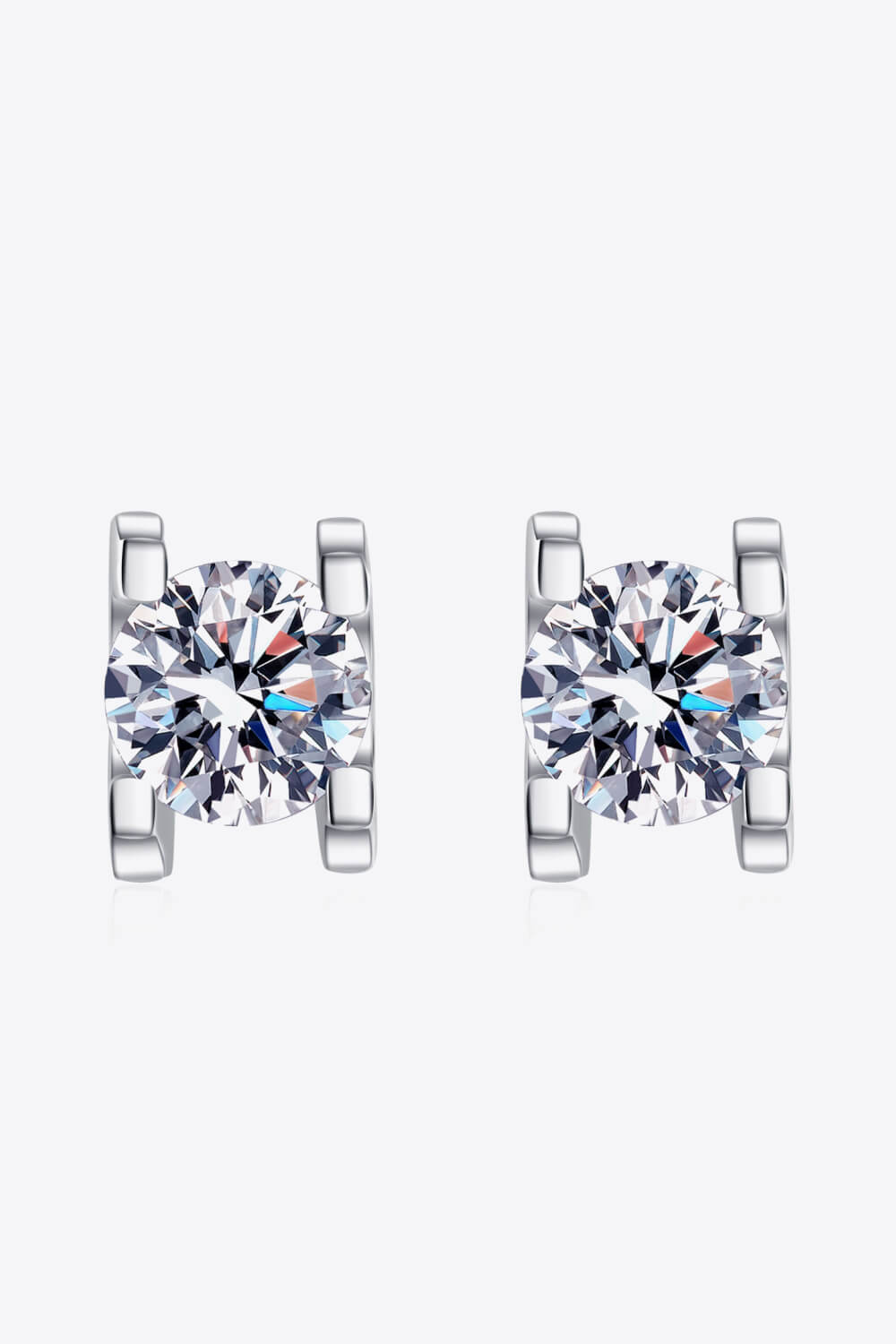 Limitless Love 1 Carat Moissanite Stud Earrings-Teresa&#39;s Fashionista LLC