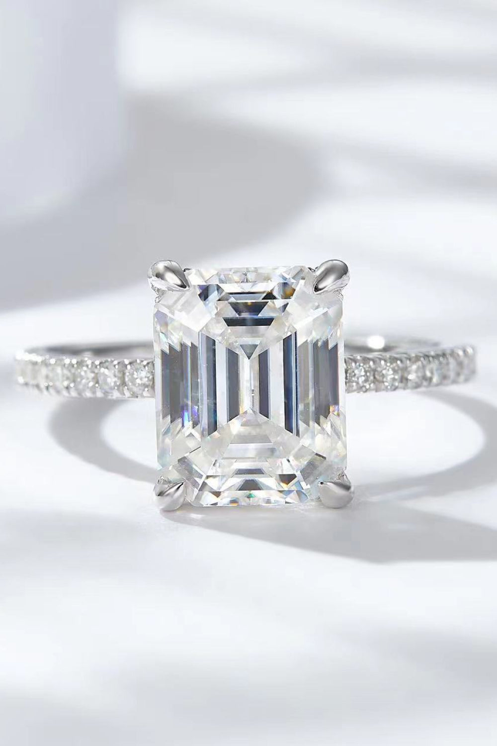 5 Carat Moissanite Side Stone Ring-Teresa&#39;s Fashionista LLC