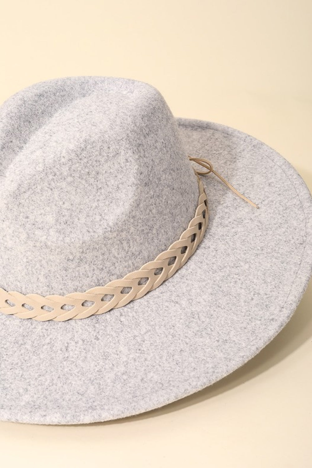 Fame Woven Together Braided Strap Fedora-Teresa&#39;s Fashionista LLC