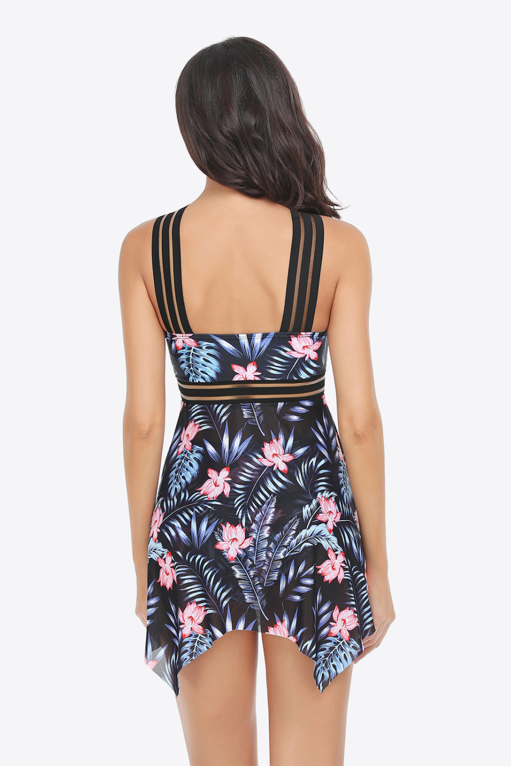 Printed Swim Dress and Bottoms Set-Teresa&#39;s Fashionista LLC