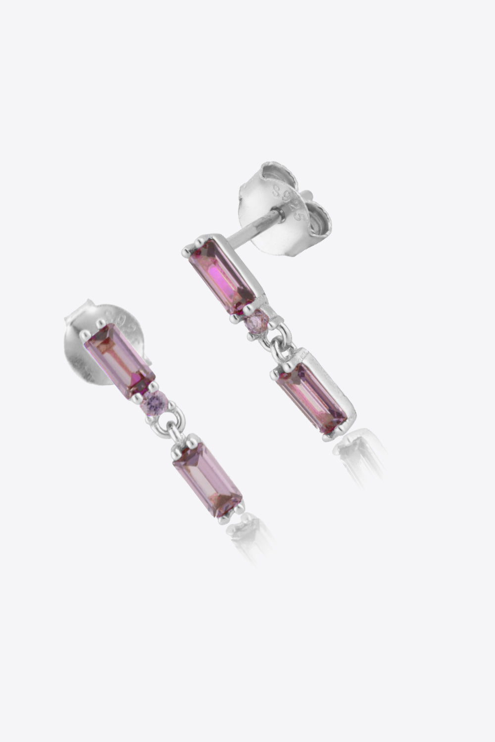 Zircon 925 Sterling Silver Drop Earrings-Teresa&#39;s Fashionista LLC