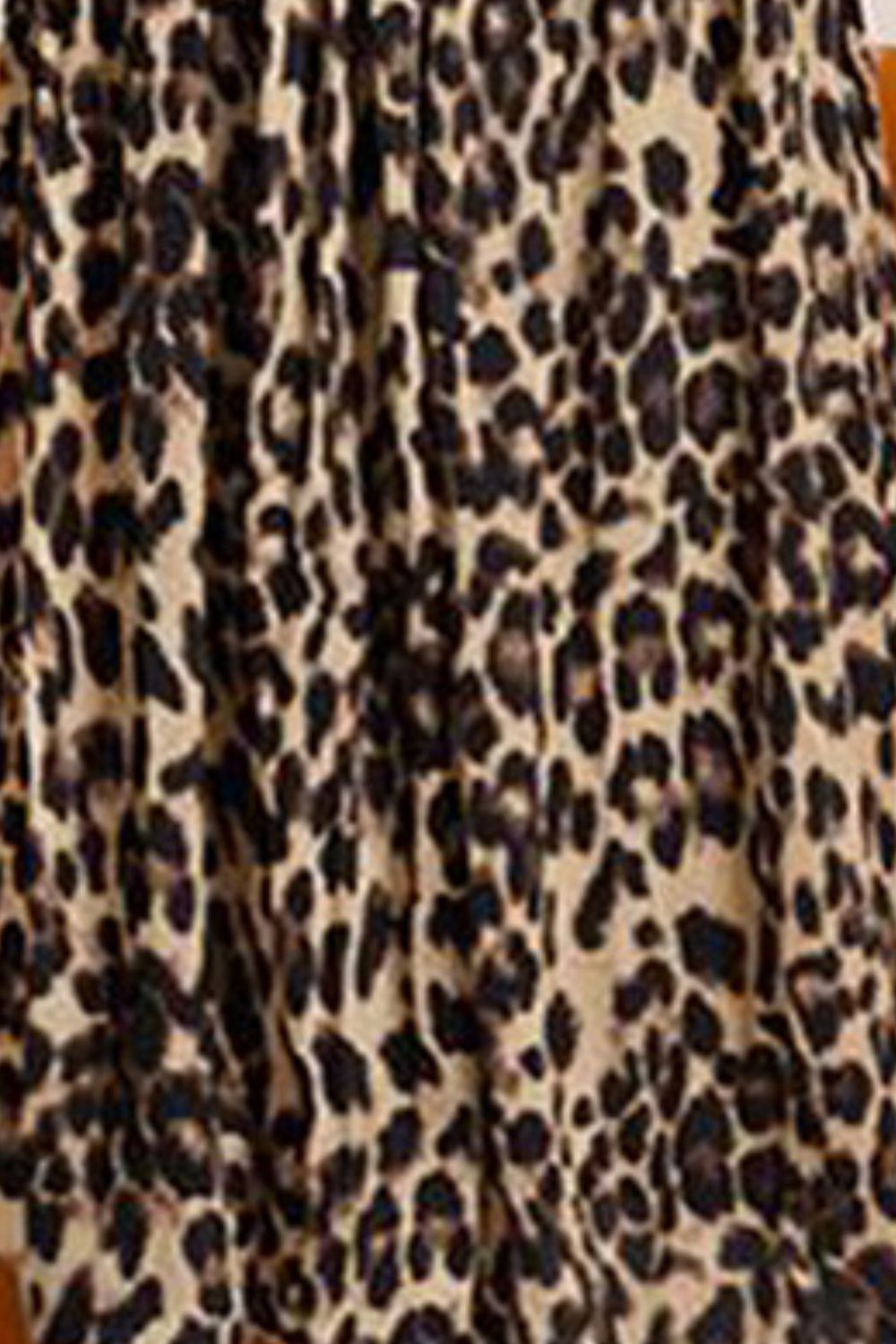 Plus Size Leopard Print Midi Skirt-Teresa&#39;s Fashionista LLC