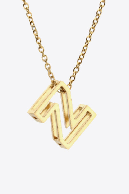 U to Z Letter Pendant Nekclace-Teresa&#39;s Fashionista LLC