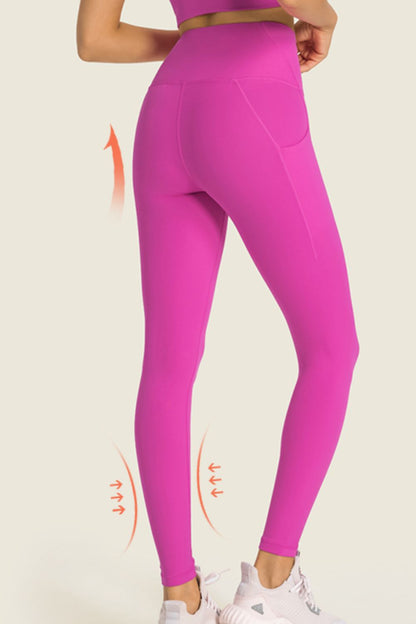 High-Rise Wide Waistband Pocket Yoga Leggings-Teresa&#39;s Fashionista LLC