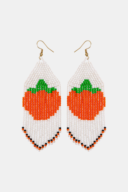 Beaded Fringe Dangle Earring-Teresa&#39;s Fashionista LLC