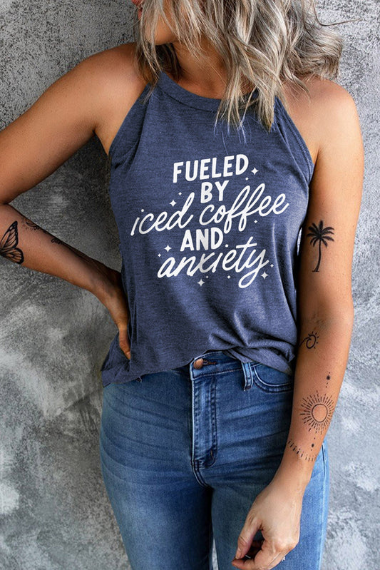 Slogan Graphic Round Neck Tank-Teresa&#39;s Fashionista LLC