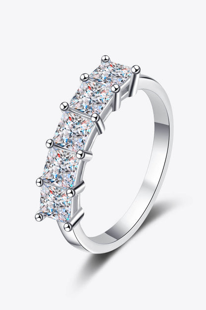 Romantic Surprise 2 Carat Moissanite Rhodium-Plated Ring-Teresa&#39;s Fashionista LLC