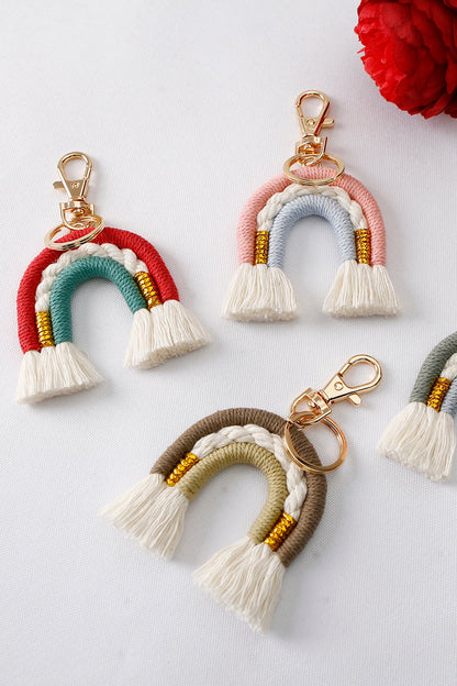 Random 4-Pack Rainbow Tassel Key Chain-Teresa&#39;s Fashionista LLC