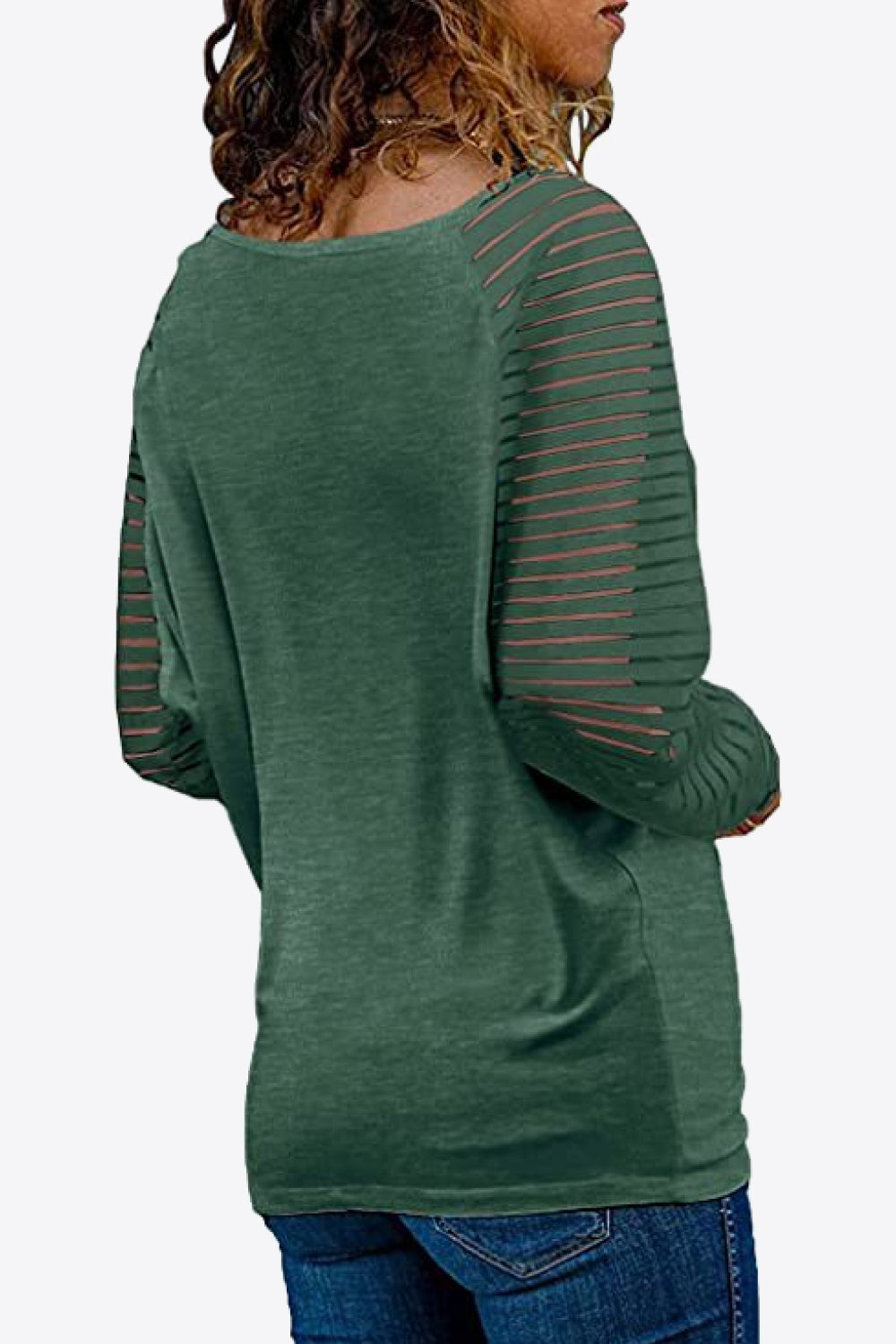 V-Neck Long Raglan Sleeve Top-Teresa&#39;s Fashionista LLC