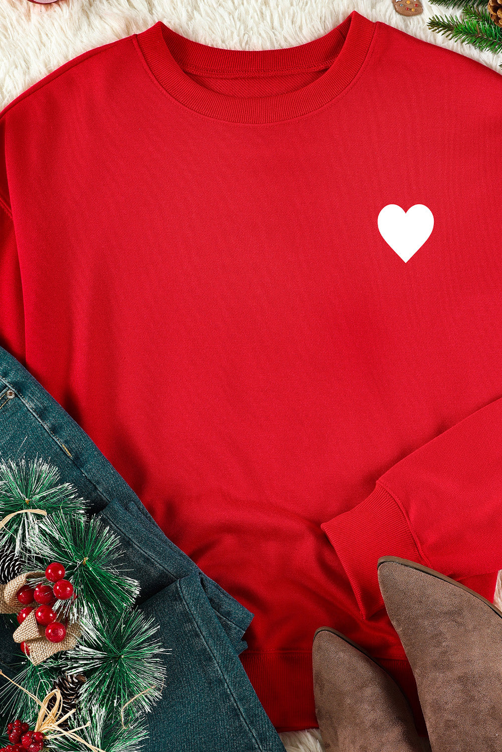 NAUGHTY NICE Heart Graphic Sweatshirt-Teresa&#39;s Fashionista LLC