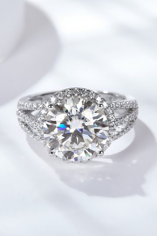 5 Carat Moissanite Split Shank Ring-Teresa&#39;s Fashionista LLC