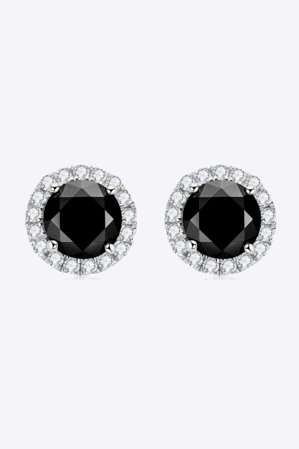 Two-Tone 4-Prong Moissanite Stud Earrings-Teresa&#39;s Fashionista LLC