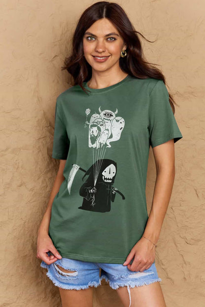 Simply Love Full Size Death Graphic T-Shirt-Teresa&#39;s Fashionista LLC