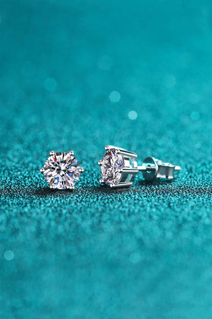 Endless Cheer Moissanite Stud Earrings-Teresa&#39;s Fashionista LLC