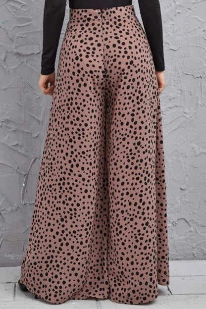 Animal Print High-Rise Culottes-Teresa&#39;s Fashionista LLC