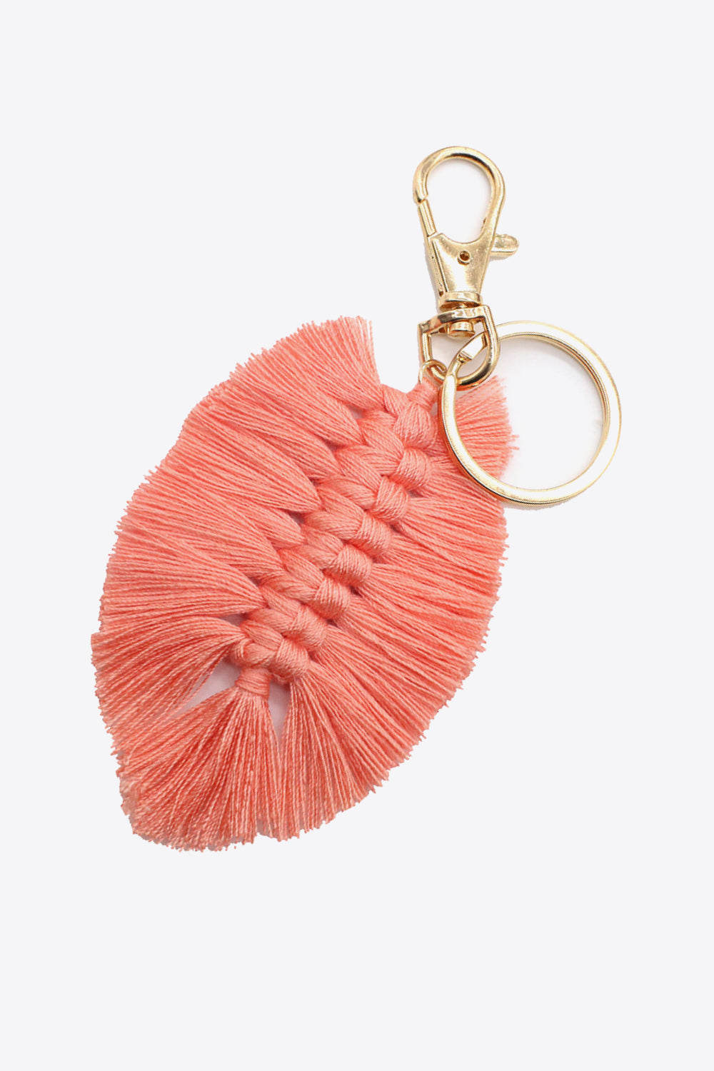 Assorted 4-Pack Leaf Shape Fringe Keychain-Teresa&#39;s Fashionista LLC