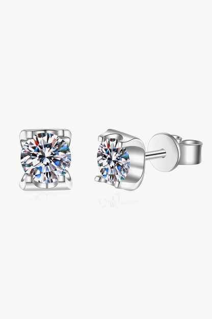 Weekend Meetup Moissanite Stud Earrings-Teresa&#39;s Fashionista LLC