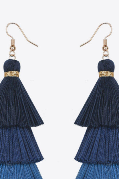 Layered Tassel Earrings-Teresa&#39;s Fashionista LLC