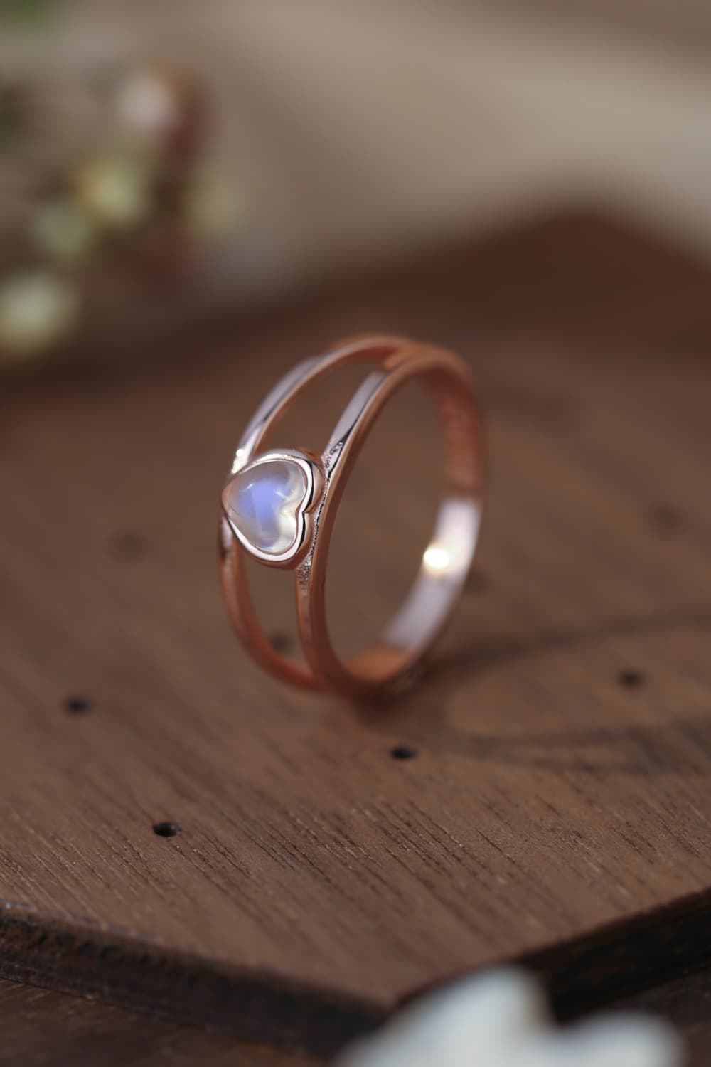 Moonstone Heart 925 Sterling Silver Ring-Teresa&#39;s Fashionista LLC