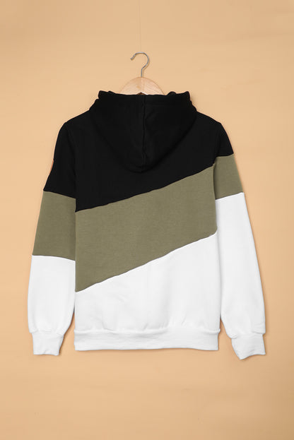 Full Size Range Color Block Cowl Neck Hoodie-Teresa&#39;s Fashionista LLC