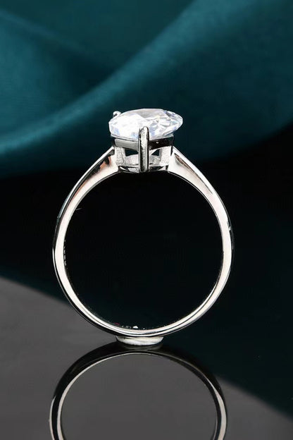 Classic Teardrop 2 Carat Moissanite Ring-Teresa&#39;s Fashionista LLC