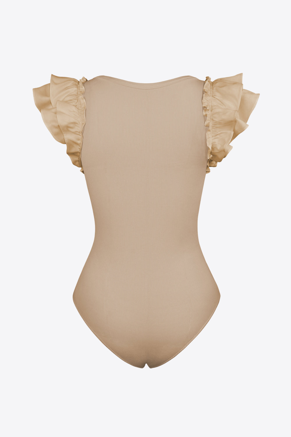 Ruffled Plunge Bodysuit-Teresa&#39;s Fashionista LLC