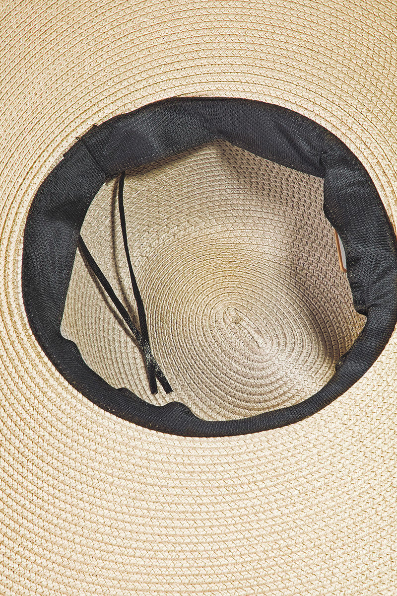 Fame Rope Strap Wide Brim Weave Hat-Teresa&#39;s Fashionista LLC