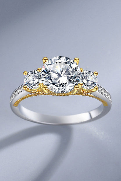 2 Carat Moissanite Contrast Ring-Teresa&#39;s Fashionista LLC