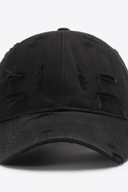 Distressed Adjustable Baseball Cap-Teresa&#39;s Fashionista LLC