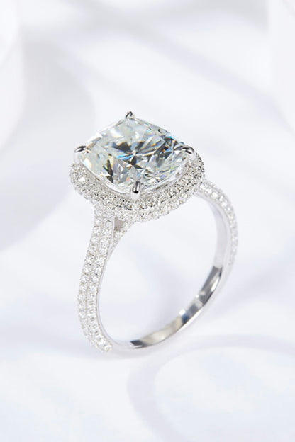 6 Carat Moissanite Halo Ring-Teresa&#39;s Fashionista LLC