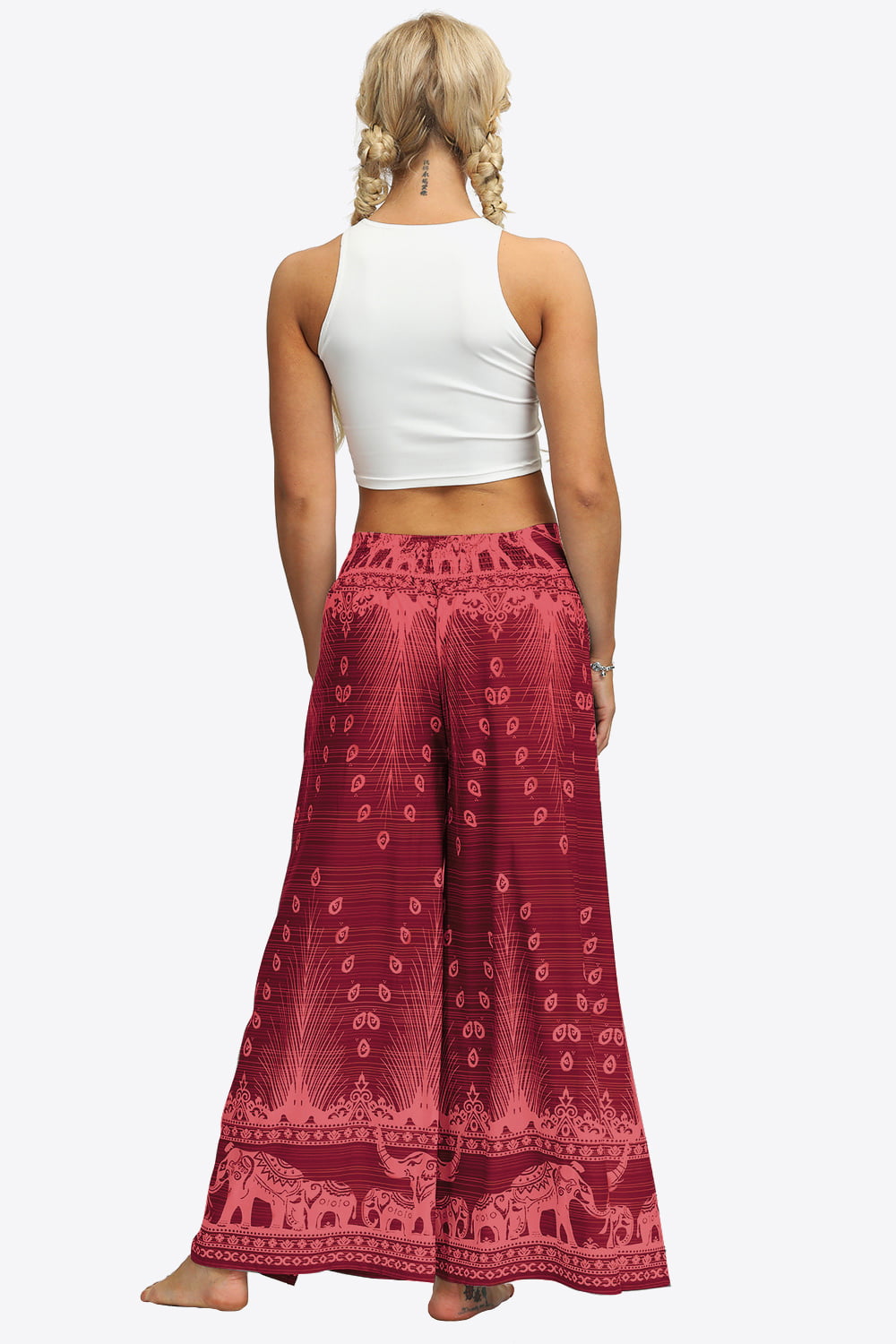 Split Wide Leg Long Pants-Teresa&#39;s Fashionista LLC