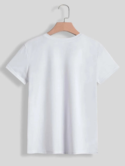 Graphic Round Neck Short Sleeve T-Shirt-Teresa&#39;s Fashionista LLC